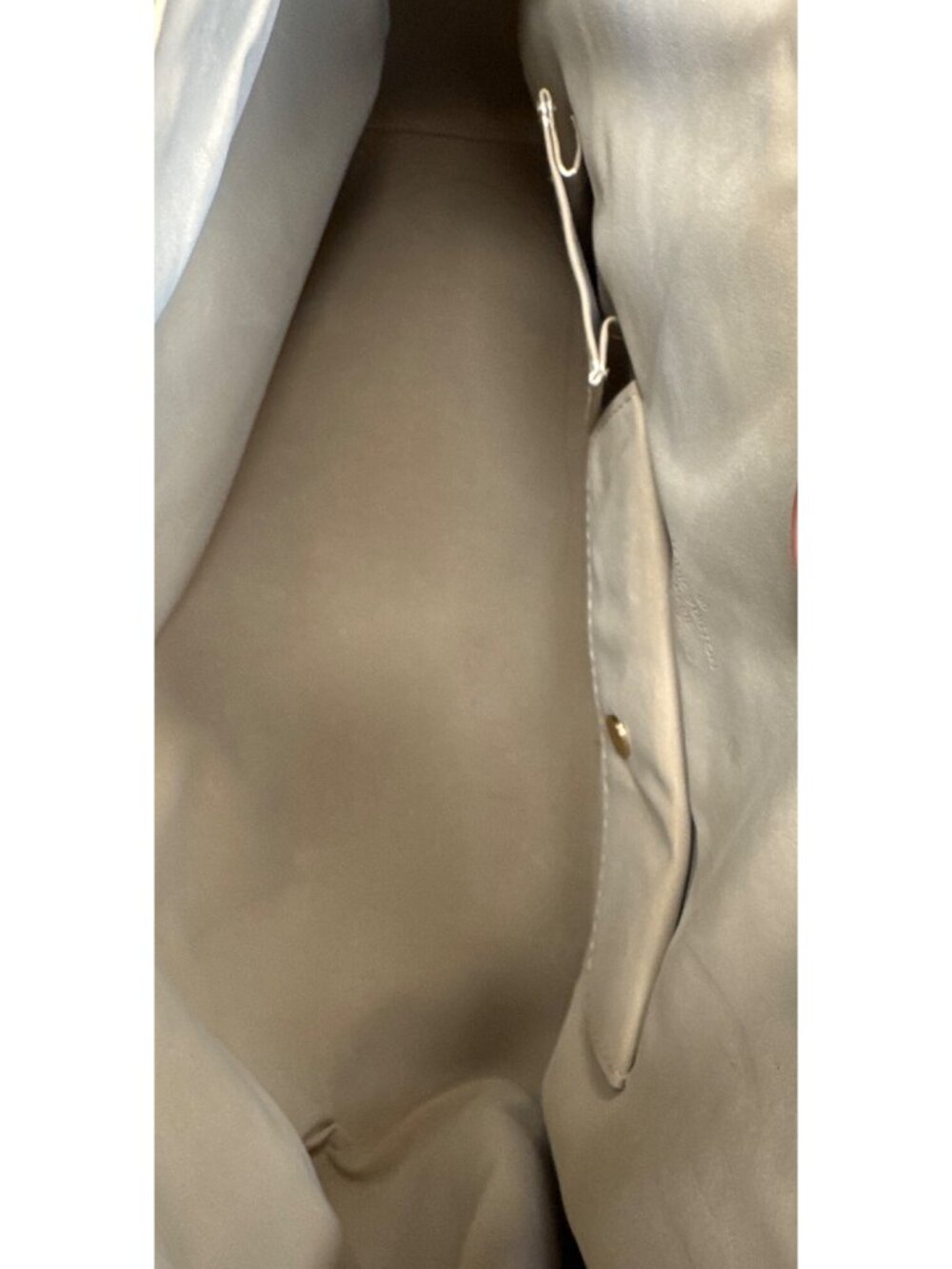 Monogram Canvas Handbag With Beige Leather Trim & Gold Hardware - Picture 12 of 14